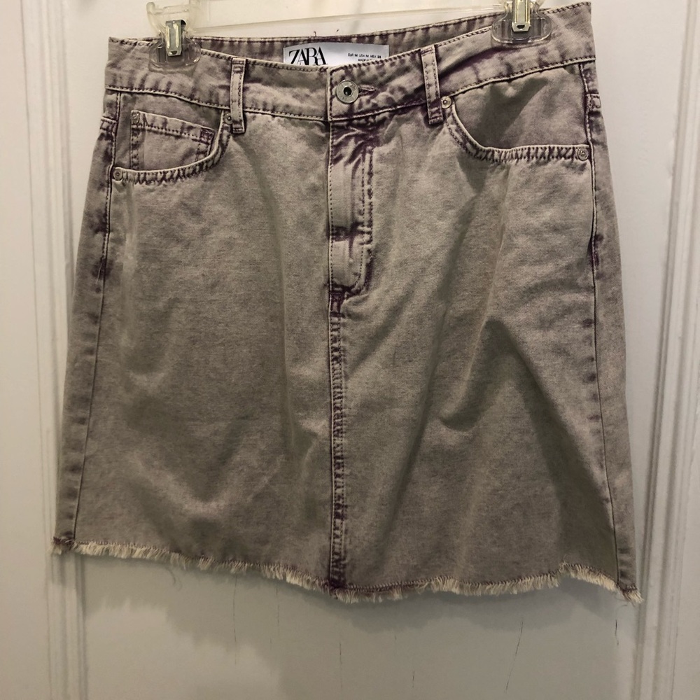 Zara Women's Tan Denim Skirt